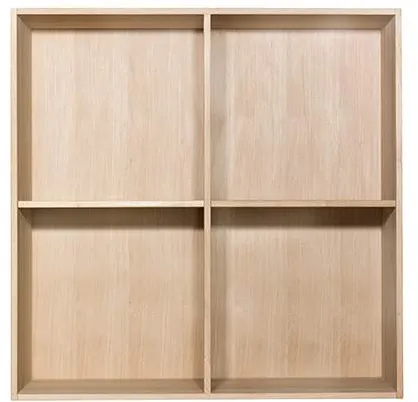 Kidi-bokhylla - Massiv fingerskarvad ek - Vit olja - 20 cm