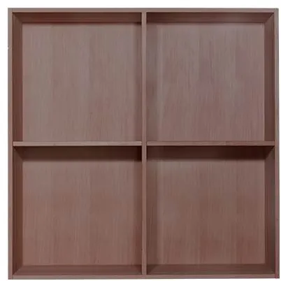 Kidi-bokhylla - Massiv fingerskarvad ek - Ljus rökt nyans - 34 cm